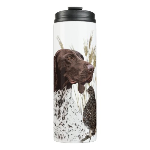 German Shorthaired Pointers GSP Postcard Coffee  Thermal Tumbler