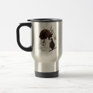 German Shorthaired Pointers (GSP) Postcard Coffee Travel Mug