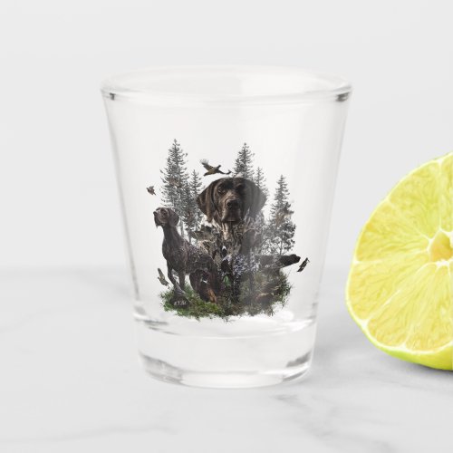 German Shorthaired Pointers GSP     Shot Glass