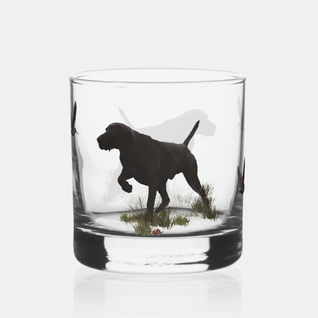 German Shorthaired Pointers (GSP) Whiskey Glass (Front)