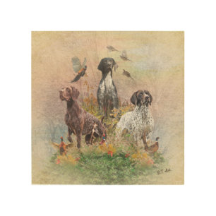 German Shorthaired Pointers (GSP) Wood Wall Art