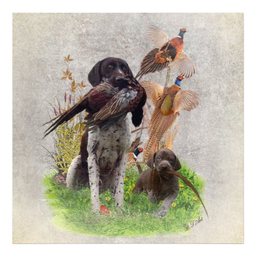 German Shorthaired Pointers GSP Wooden Box Sign 