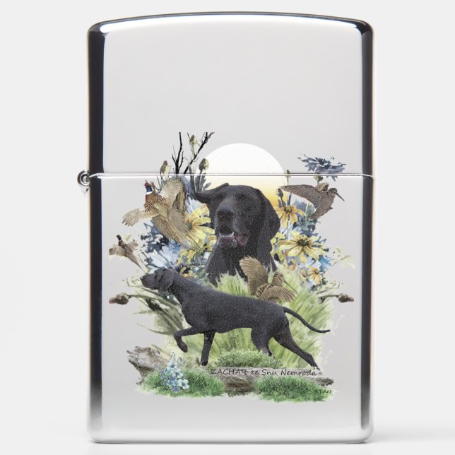 German Shorthaired Pointers (GSP)    Zippo Lighter (Front)