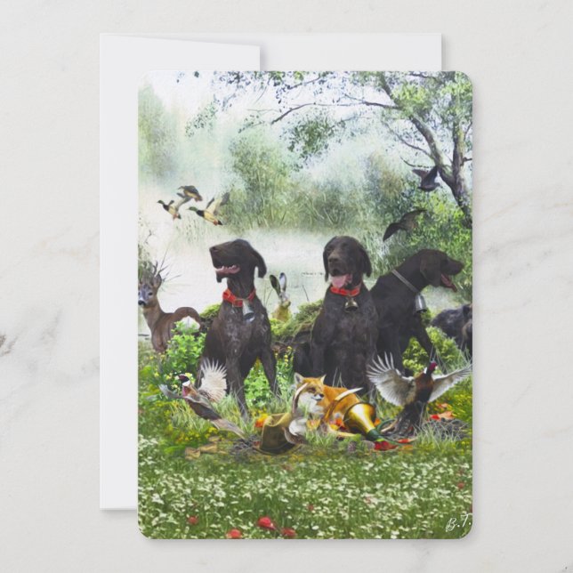 German Shorthaired Pointers Invitation (Front)
