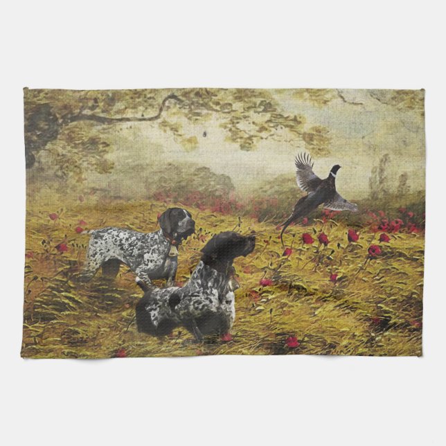 German Shorthaired Pointers Kitchen Towel (Horizontal)