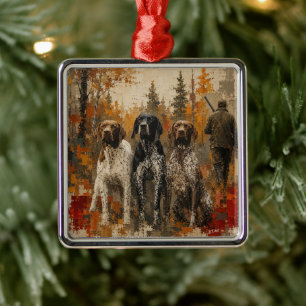 German Shorthaired Pointers Metal Ornament