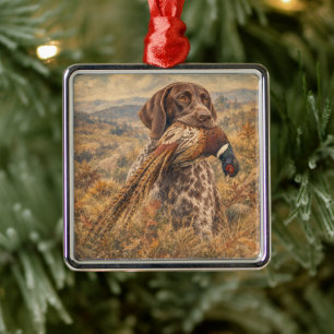 German Shorthaired Pointers Metal Ornament