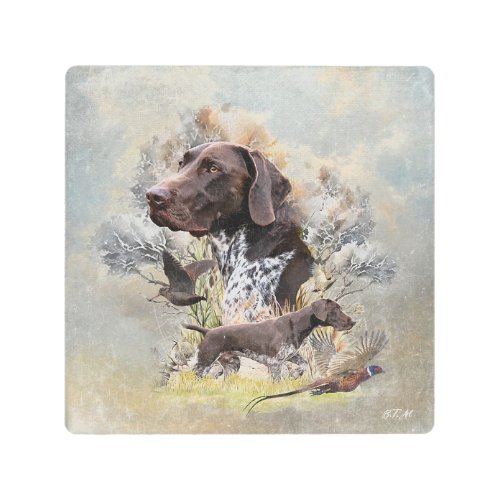 German Shorthaired Pointers  Metal Print