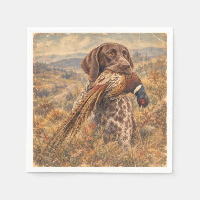 German Shorthaired Pointers  Napkins (Front)