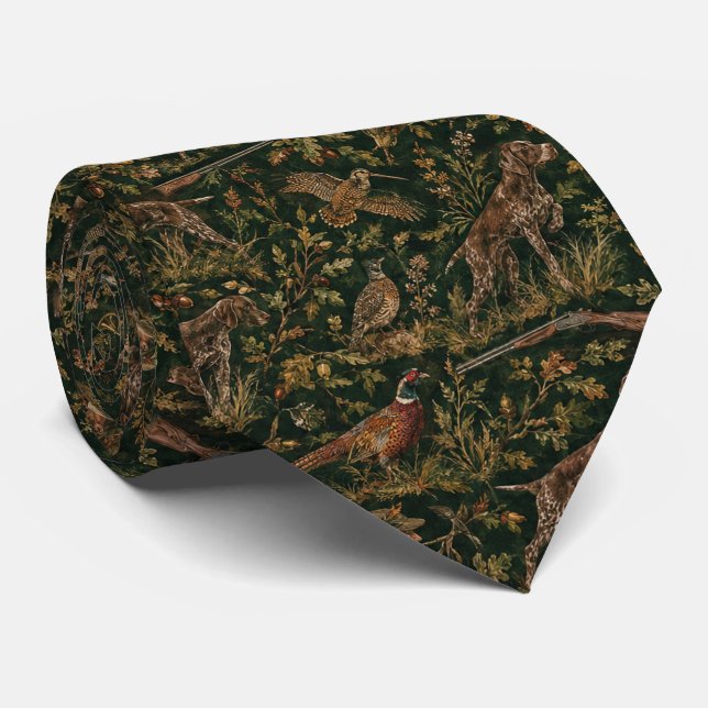 German Shorthaired Pointers  Neck Tie (Rolled)