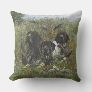 German Shorthaired Pointers Outdoor Pillow