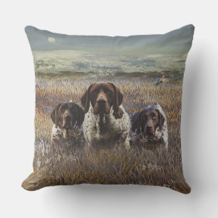 German Shorthaired Pointers Outdoor Pillow
