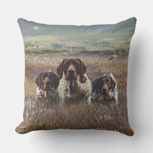 German Shorthaired Pointers Outdoor Pillow (Front)