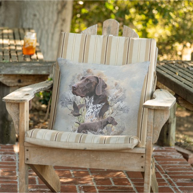 German Shorthaired Pointers  Outdoor Pillow (Chair)