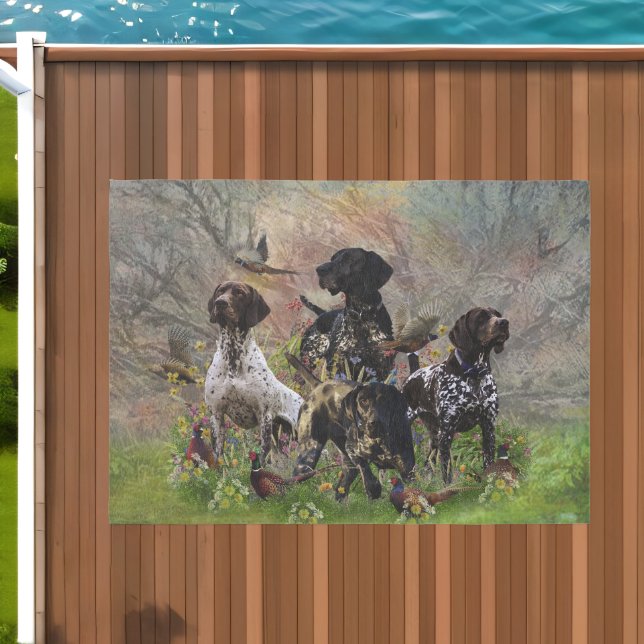 German Shorthaired Pointers  Outdoor Rug (Insitu (Outdoor 1))