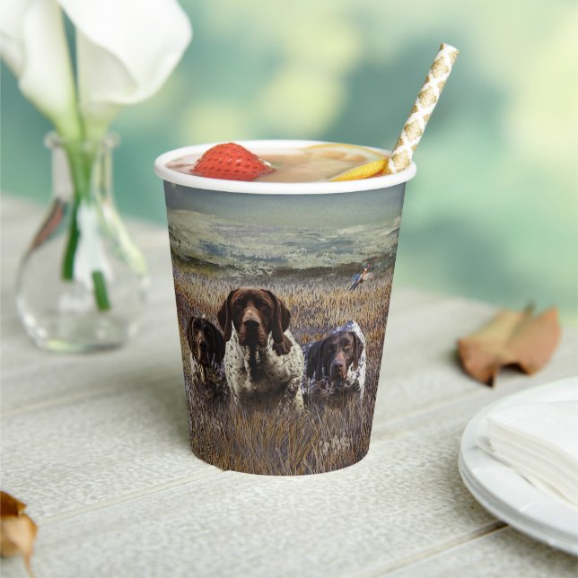 German Shorthaired Pointers  Paper Cups (Insitu)