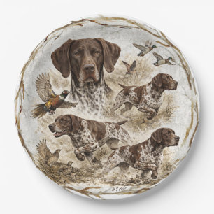German Shorthaired Pointers  Paper Plates