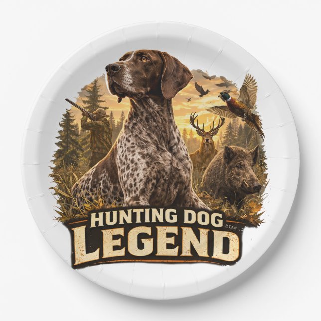 German Shorthaired Pointers  Paper Plates (Front)