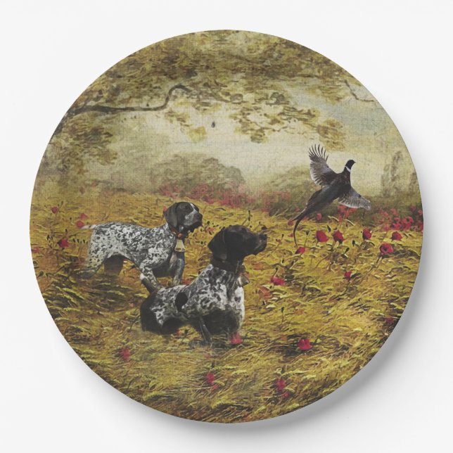 German Shorthaired Pointers Paper Plates (Front)