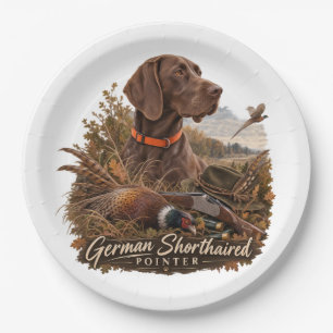 German Shorthaired Pointers Paper Plates