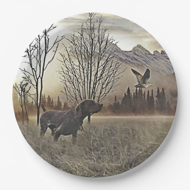 German Shorthaired Pointers Paper Plates (Front)