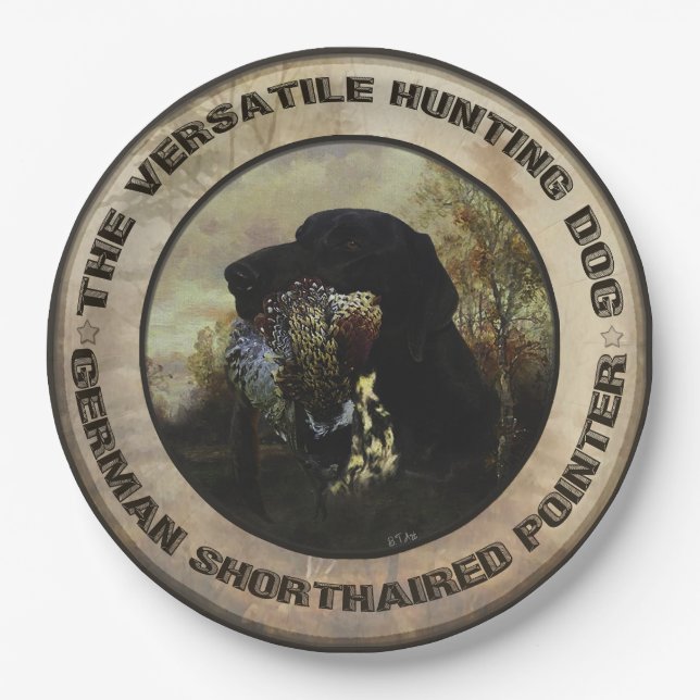 German Shorthaired Pointers   Paper Plates (Front)