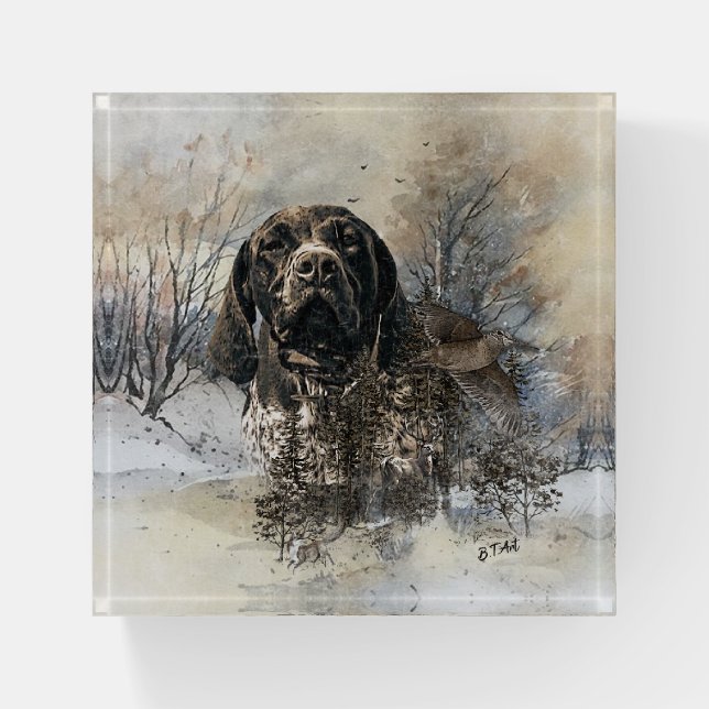 German Shorthaired Pointers  Paperweight (Front)