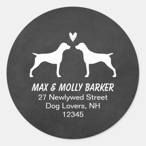 German Shorthaired Pointers Return Address Classic Round Sticker