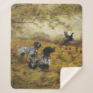 German Shorthaired Pointers Sherpa Blanket
