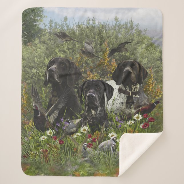 German Shorthaired Pointers   Sherpa Blanket (Front)