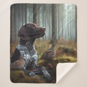 German Shorthaired Pointers Sherpa Blanket