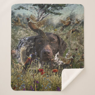 German Shorthaired Pointers Sherpa Blanket