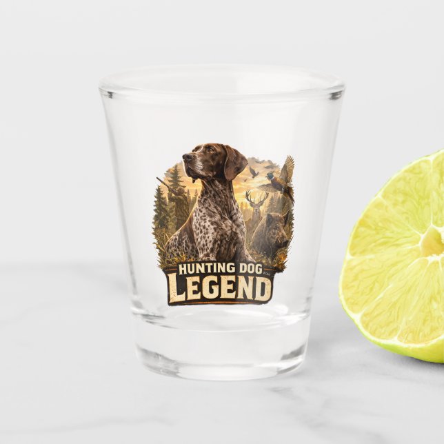 German Shorthaired Pointers  Shot Glass (Front)