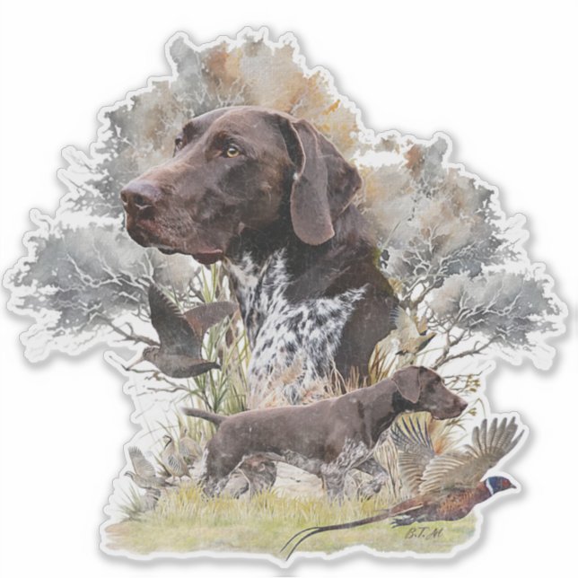 German Shorthaired Pointers  Sticker (Front)
