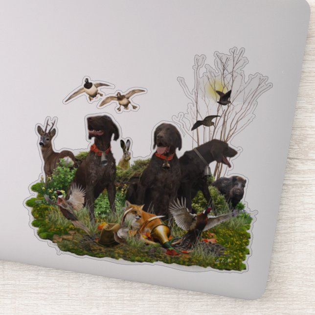 German Shorthaired Pointers Sticker (Detail)