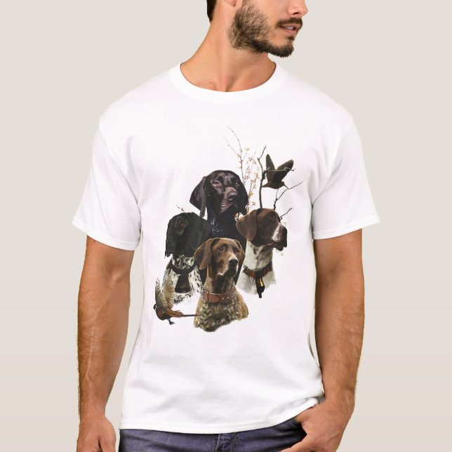 German Shorthaired Pointers T-Shirt (Front)