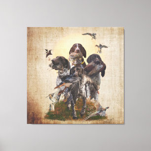 German Shorthaired Pointers Tapestry Poster Canvas Print
