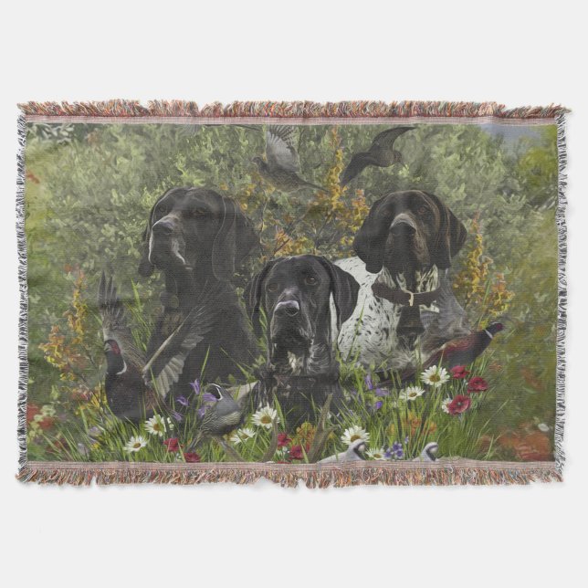 German Shorthaired Pointers   Throw Blanket (Front)