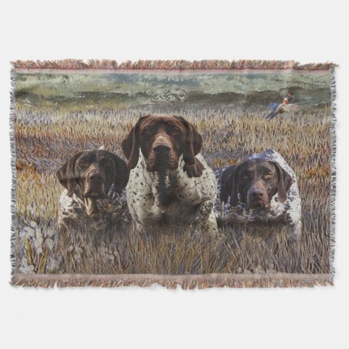 German Shorthaired Pointers     Throw Blanket