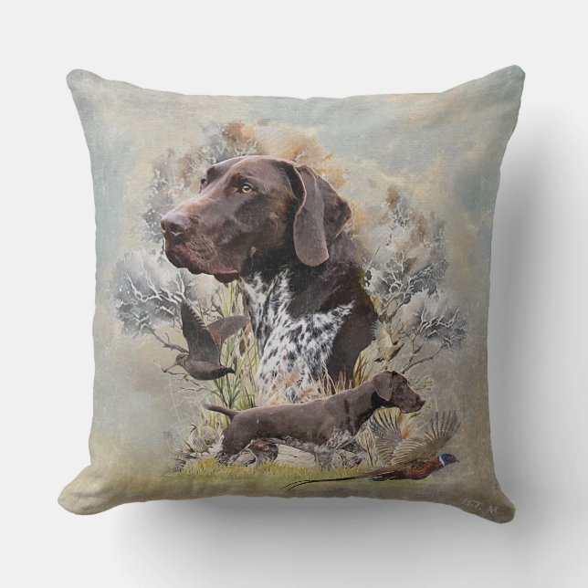 German Shorthaired Pointers  Throw Pillow (Front)
