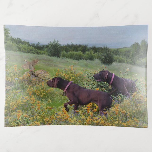 German Shorthaired Pointers    Trinket Tray (Front)