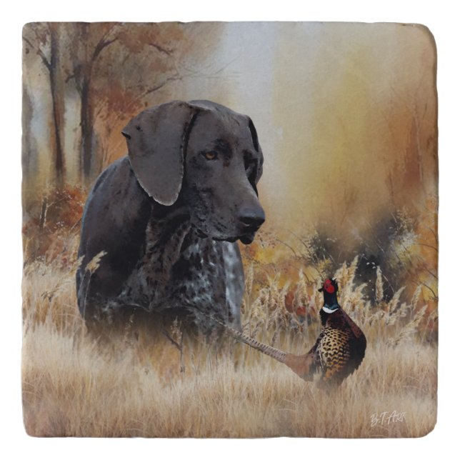 German Shorthaired Pointers  Trivet (Front)