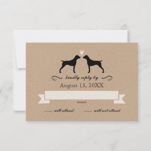 German Shorthaired Pointers Wedding Reply RSVP