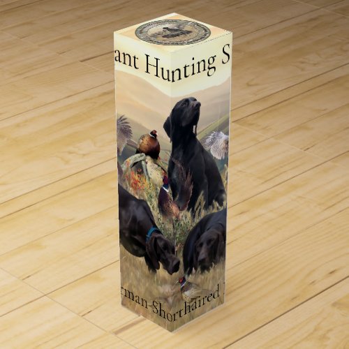 German Shorthaired Pointers  Wine Box