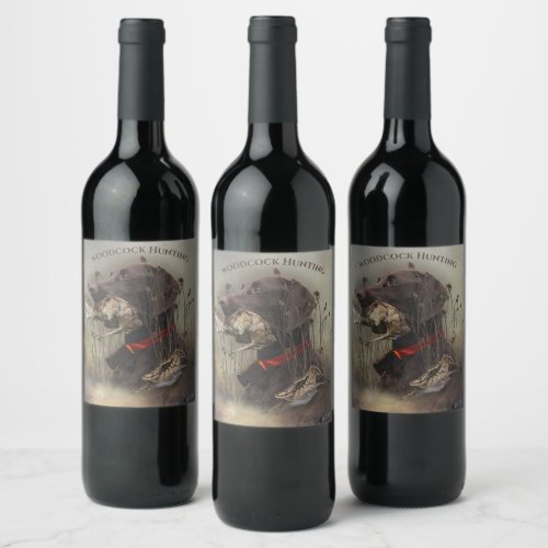 German Shorthaired Pointers Wine Label
