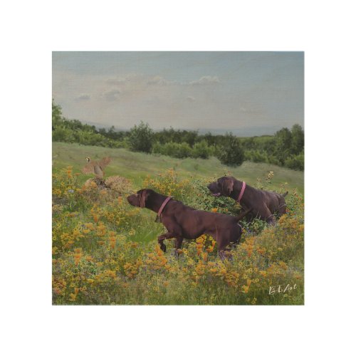 German Shorthaired Pointers    Wood Wall Art