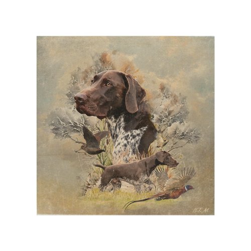 German Shorthaired Pointers  Wood Wall Art