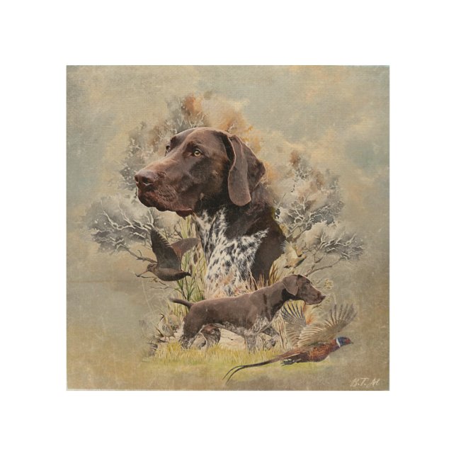German Shorthaired Pointers  Wood Wall Art (Front)