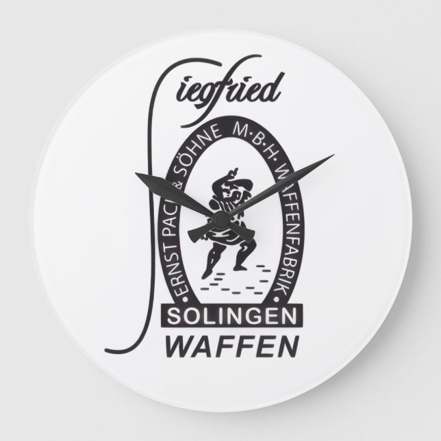 German Siegfried Waffen Ernst Pack & Sohne firm Large Clock (Front)