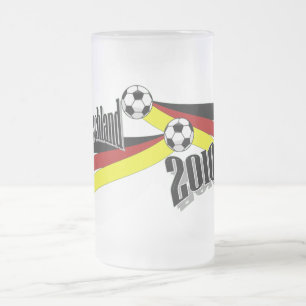 german soccer frosted glass beer mug